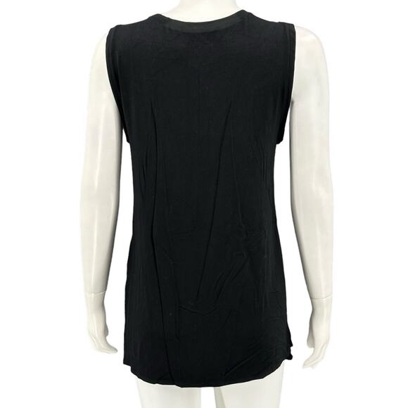 Fabletics Top Womens Small Black Tank Slits Sleeveless Activewear Workout‎ Gym - Picture 5 of 6